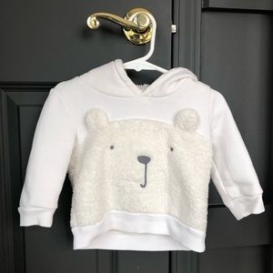 Baby Gap Fuzzy Bear Sweatshirt | 6-12 Months